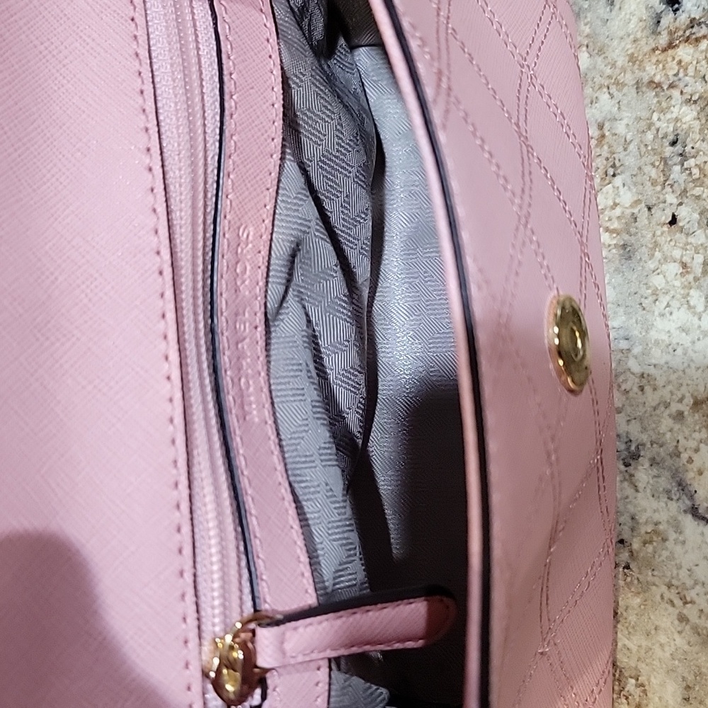 Michael Kors EUC Ava Cross Stitch Mini Crossbody pink Bag - Picture 9 of 14